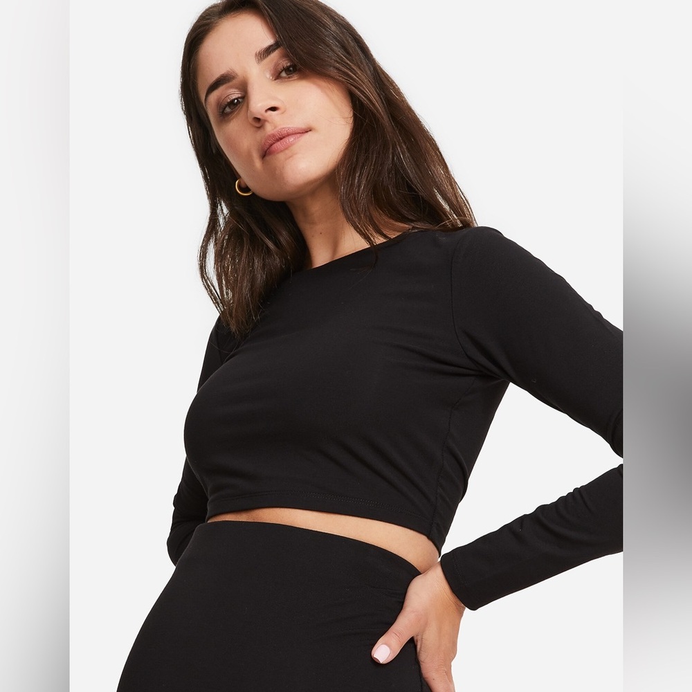 Hatch Maternity The Body Long Sleeve Crop Top